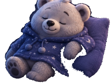 Relaxing Leaning Mascot Bear Activating Micro-Muscles